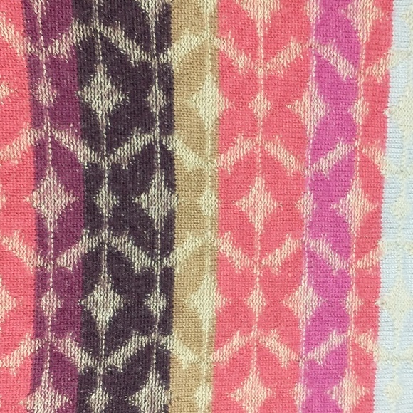 Missoni Womens Wool Blend Retro Striped Geometric V Neck Long Sleeve Sweater 40 - Picture 7 of 9